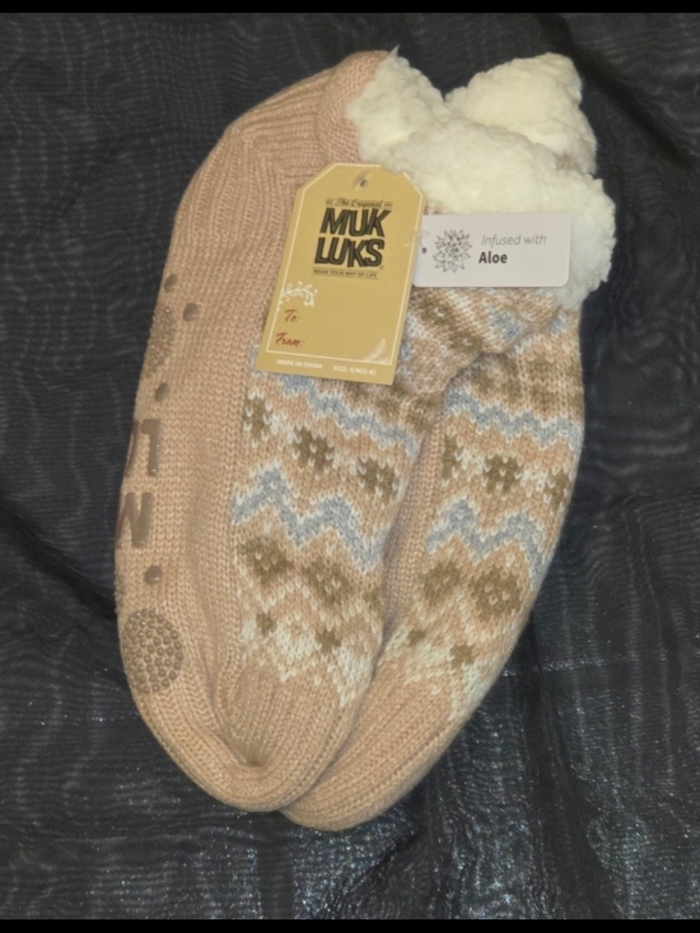 3 Pairs Of Muk Luks Cozy Knit Slipper Socks